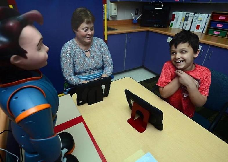 THROUGH INTERACTIONS WITH MILO THE ROBOT, STUDENTS LEARN TO